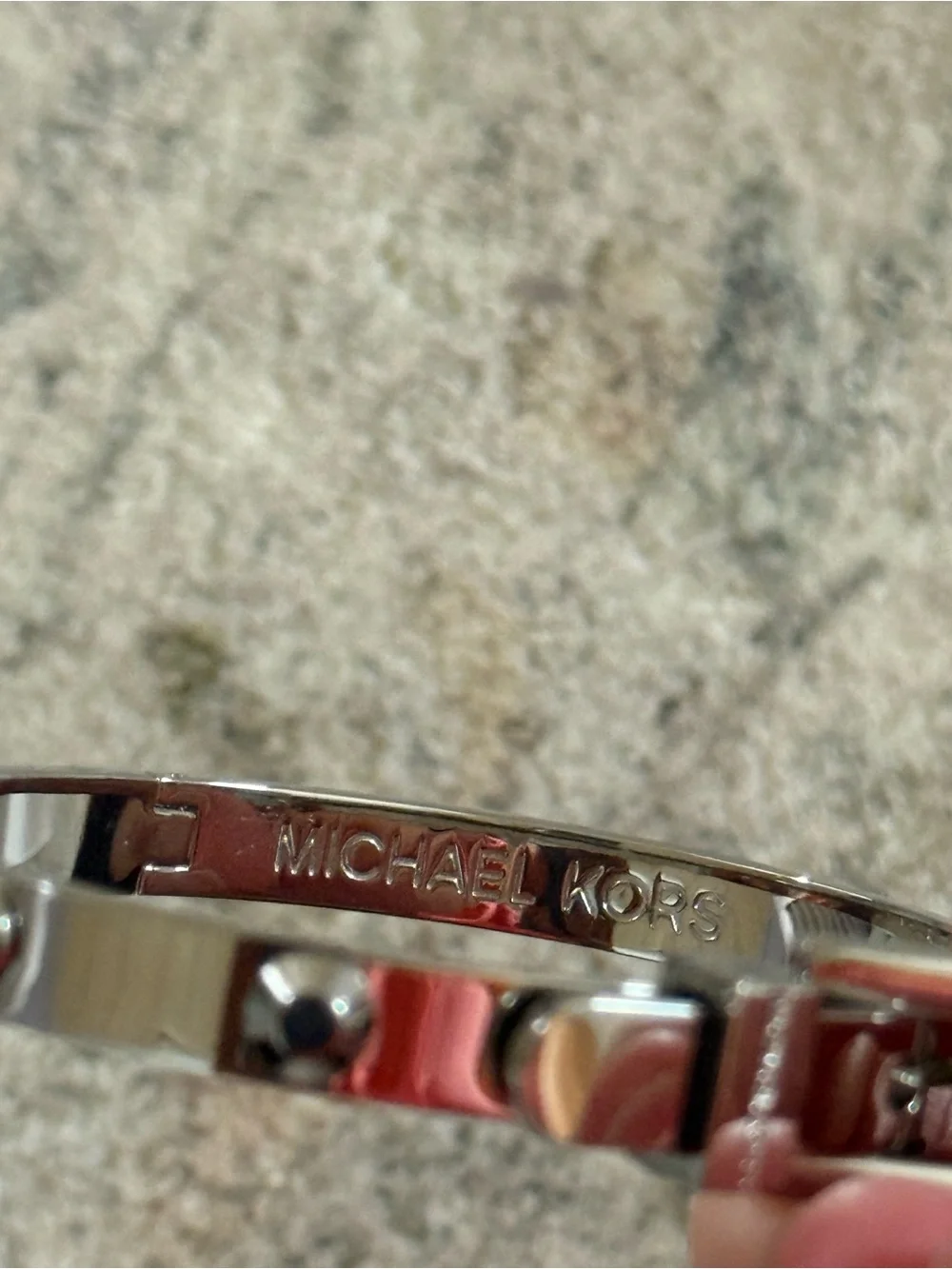 NWOT Michael Kors Silver Astor Stud-Accent Bangle Bracelet